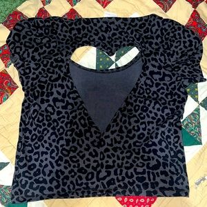 Pink Victoria secret size medium crop top heart opened back